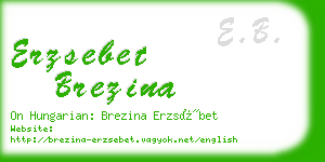 erzsebet brezina business card